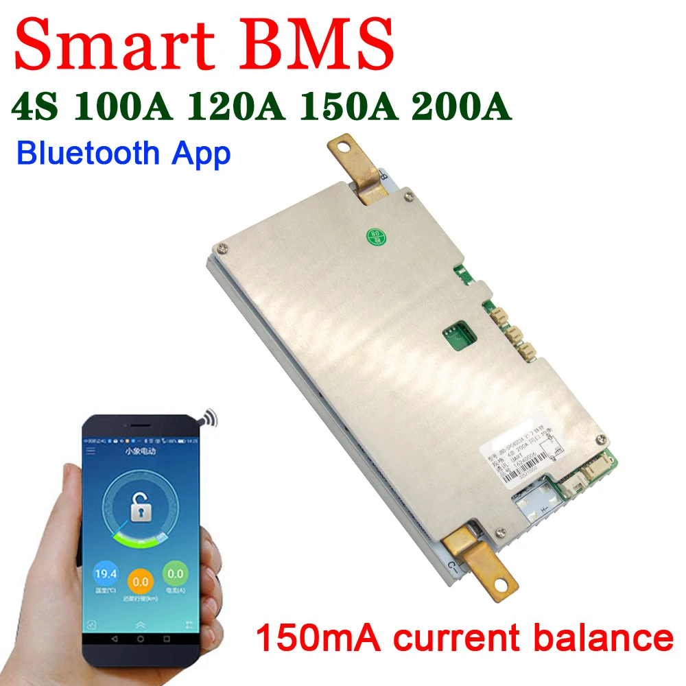 Плата защиты литиевой батареи JBD smart BMS 4S 12 В 100 А 120 150 200 плата LifePo4 баланс высоких