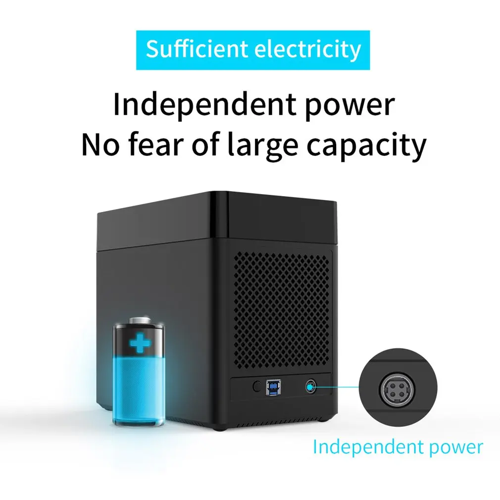 ORICO 9558U3-V1 HDD caja herramienta de aluminio libre USB 30 5-bay 35 pulgadas SATA Disco Duro car