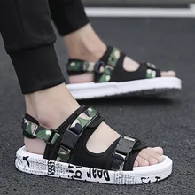 Новая летняя обувь; мужские пляжные сандалии; повседневная обувь на толстой подошве; мужские сандалии; нескользящая модная летняя мужская обувь; A1324