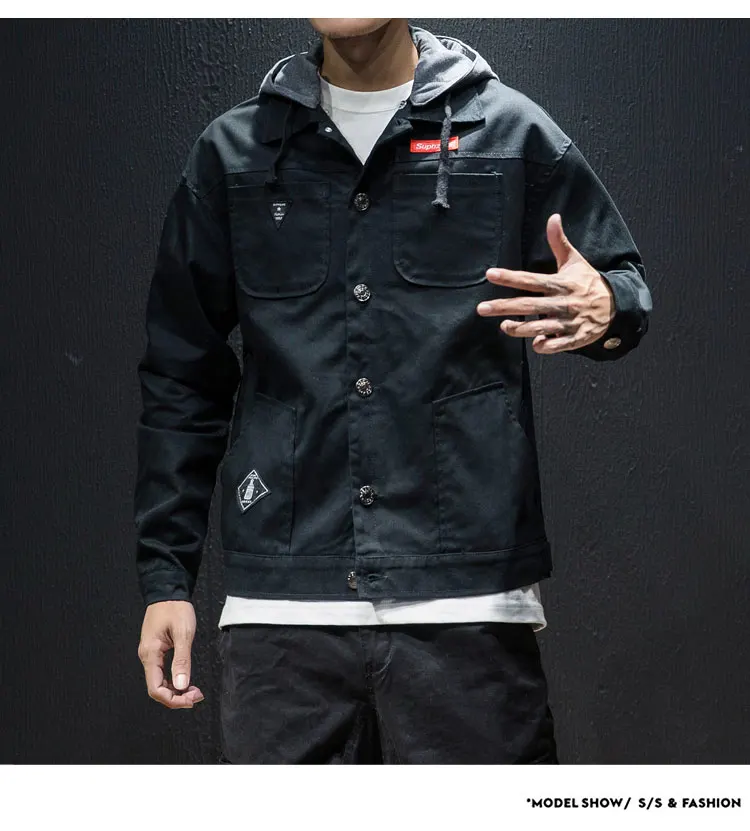 M-5XL мужские куртки и пальто уличная куртка-бомбер мужская ветровка одежда 2019 с капюшоном карго большой карман качественная куртка