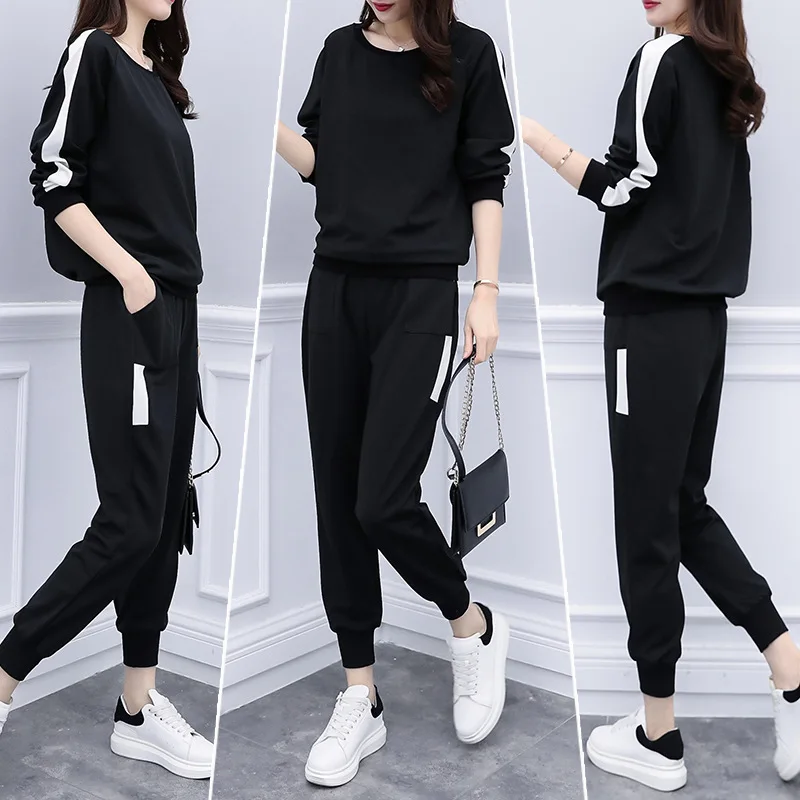 

Early Autumn Large Size Dress Fat Mm Slimming Elegant Two-Piece Set Pants 2019 New Style Western Style Early Autumn Fashion Fash