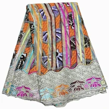 Африканская кружевная ткань высокого качества Тюль Чистая кружевная ткань с воском Анкара горячая Распродажа африканская ткань для женской одежды