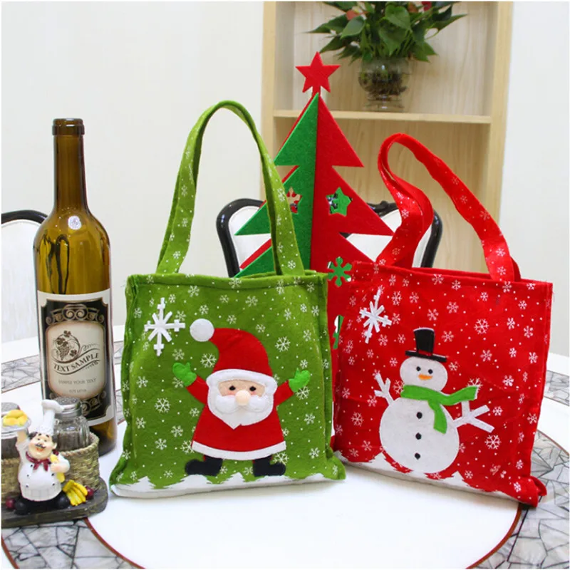 Navidad Decoraciones Para El Hogar Envio Gratis Санта Клаус подарочные сумки веселые рождественские сумки для конфет чулки рождественские конфеты