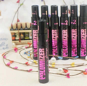 

Thick Waterproof Women False Eyelashes Makeup Mascara Slender Double Use Fashion Black Eyelash Mascara Curling