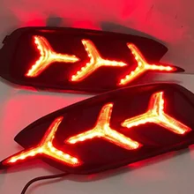 Задний бампер светильник для Honda Civic Красный Светодиодный отражатель фонарь стоп-сигнала парковки Предупреждение ночной осветительный противотуманный