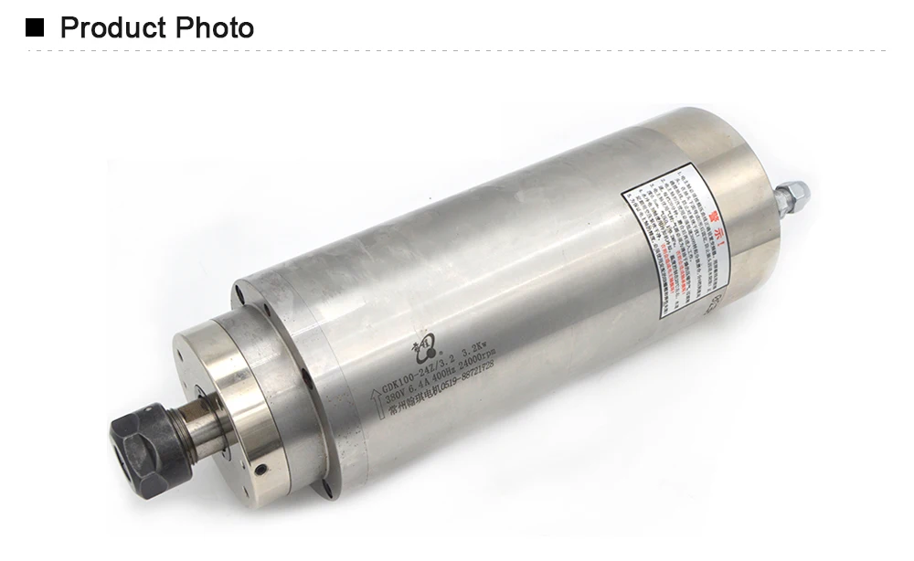 Шпиндель с постоянным крутящим моментом GDK100-24Z-3.2kw 220v11A 380v6. 4A диаметр 100 мм патрон ER20 400 Гц для гравировки и резки металла
