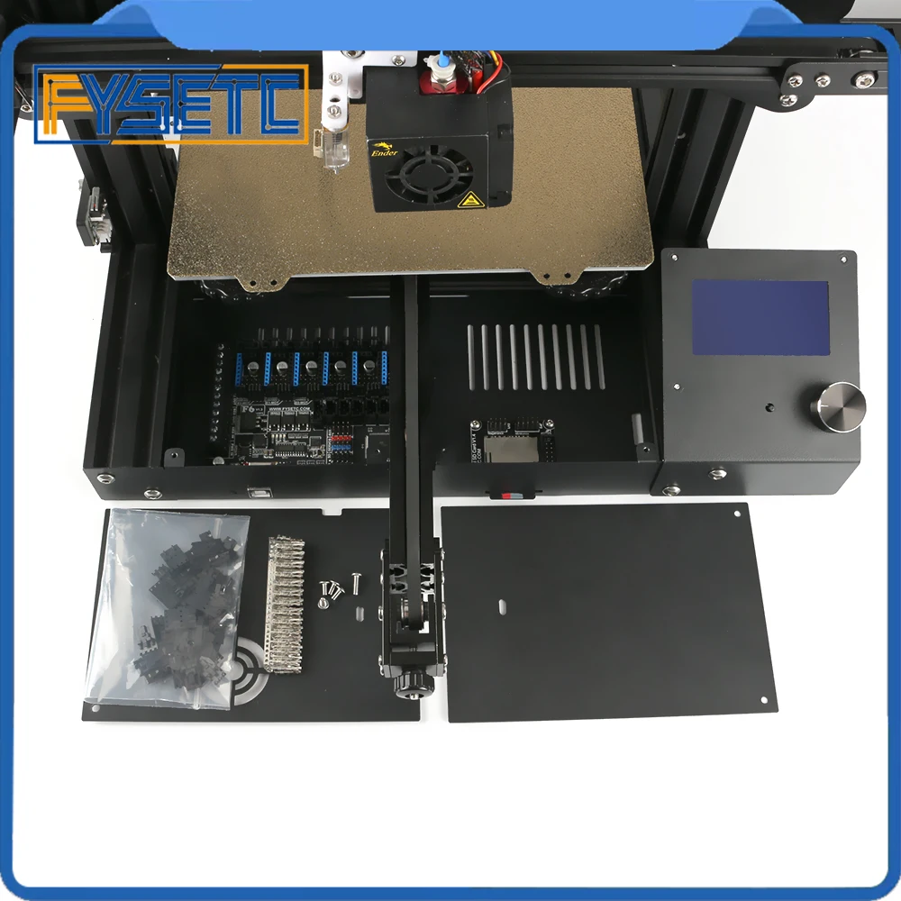 FYSETC F6 V1.3 материнская плата+ 6 шт. TMC2208+ 4,3 ''дюймовый сенсорный экран/Универсальный 12864 чехол для ЖК-дисплея для Creality Ender 3 Ender-3