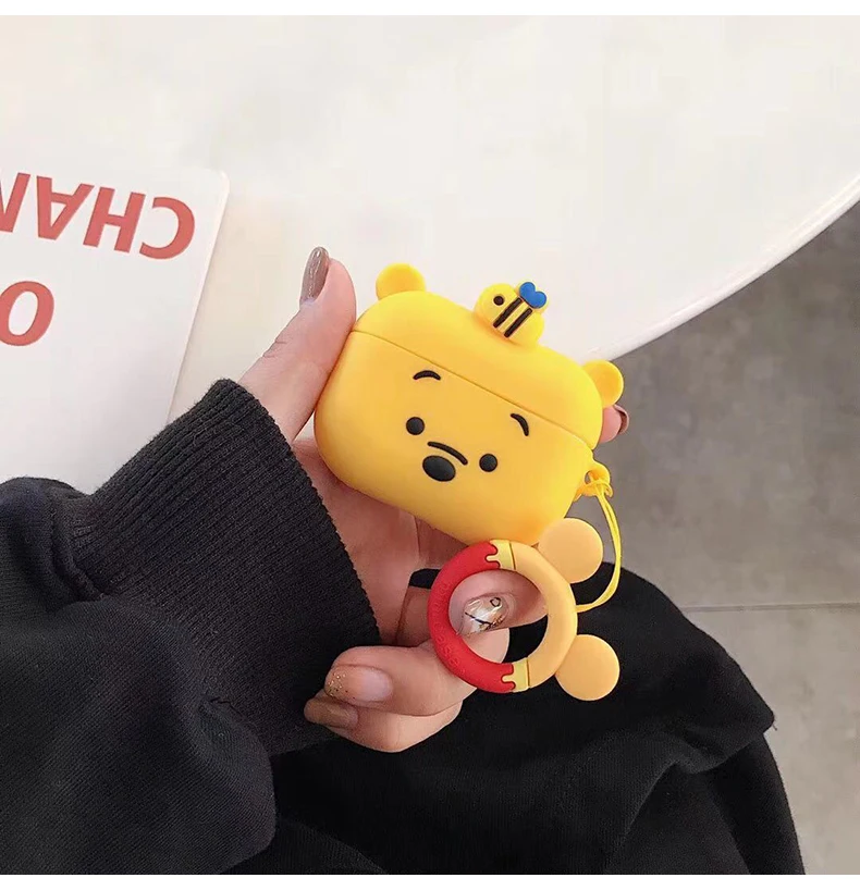 3D чехол для наушников для AirPods Pro силиконовые Милые Мультяшные наушники/EarPods чехол для Apple AirPods Pro 3 чехол с ремешком
