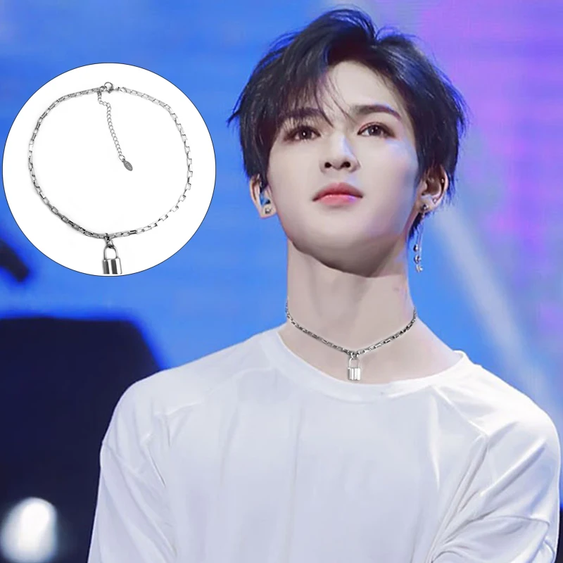 Корейская поп Подвеска из нержавеющей стали &quotзамок&quot хип хоп длинная коробка