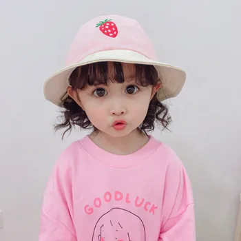 

Kids Summer Patchwork Fruit Sun Protection Hat Sunscreen Cap For Girls Boys