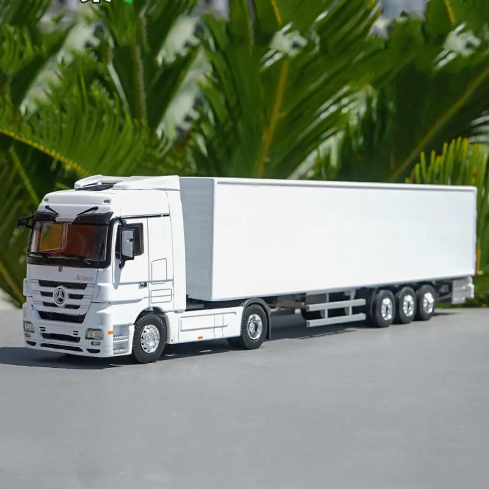 1/50 Mercedes Benz Actros conteneur camion remorque blanc moulé sous pression voiture modèle