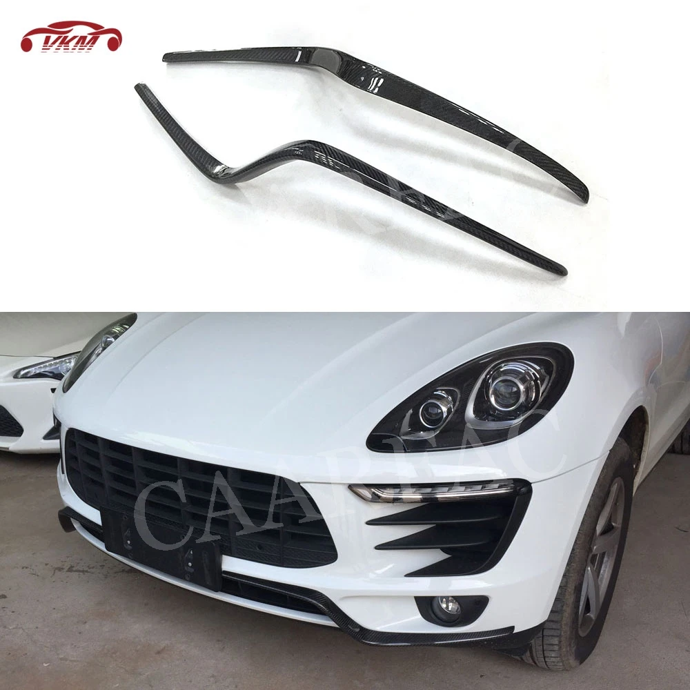 

Carbon Fiber Front Bumper Trim Line Decoration Air Knife Strips For Porsche Macan 2014-2017 Trunk Cover