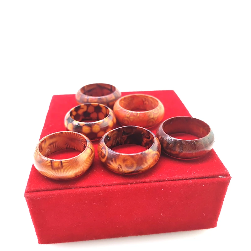 YD& YDBZ новые деревянные кольца 5 размеров круглые ювелирные изделия Harajuku готические Деревянные ювелирные изделия Модные кольца на палец аксессуары круглое кольцо