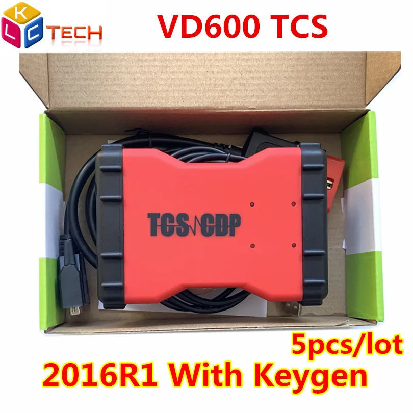 5 шт. DHL VCI VD600 OBDIICAT TCS PRO,3/2016R1 Keygen TCS PRO светодиодный кабель автомобильный грузовик OBD2 диагностический инструмент