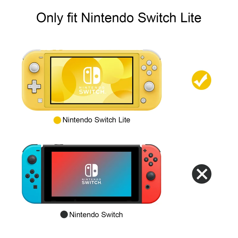 Жесткий прозрачный чехол для nintendo Switch Lite чехол 360 полная защита ПК Противоударный Прозрачный чехол для nintendo Switch Lite