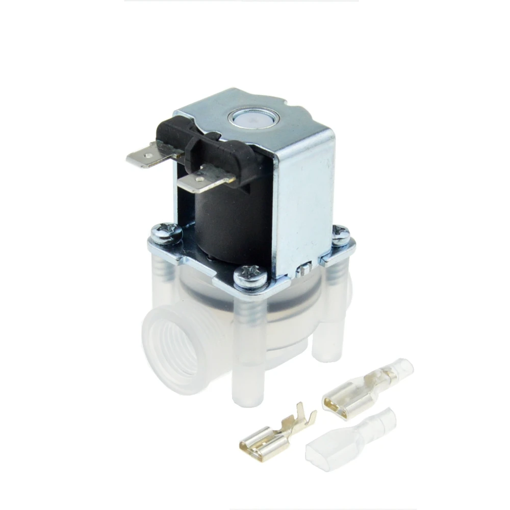 Válvula Solenoide eléctrica de plástico, 12V, 24V, 220V, 1/4 , hilo femenino Normal de cierre, sistema de ósmosis inversa de agua