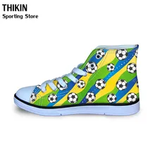 Детская парусиновая обувь для мальчиков с принтом в виде футбольного мяча, Детские баскетбольные кроссовки для девочек, спортивная обувь для футбола и прогулок