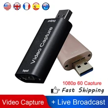 4k mini placa de captura de vídeo usb 3.0 2.0 hdmi-caixa de registro de grabber de vídeo compatível para ps4 jogo de gravação de câmera dvd streaming ao vivo