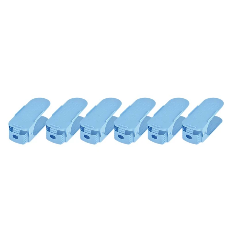 ELEG-6Pcs/набор, двойная полка для обуви, регулируемый органайзер для обуви, подставка для хранения обуви