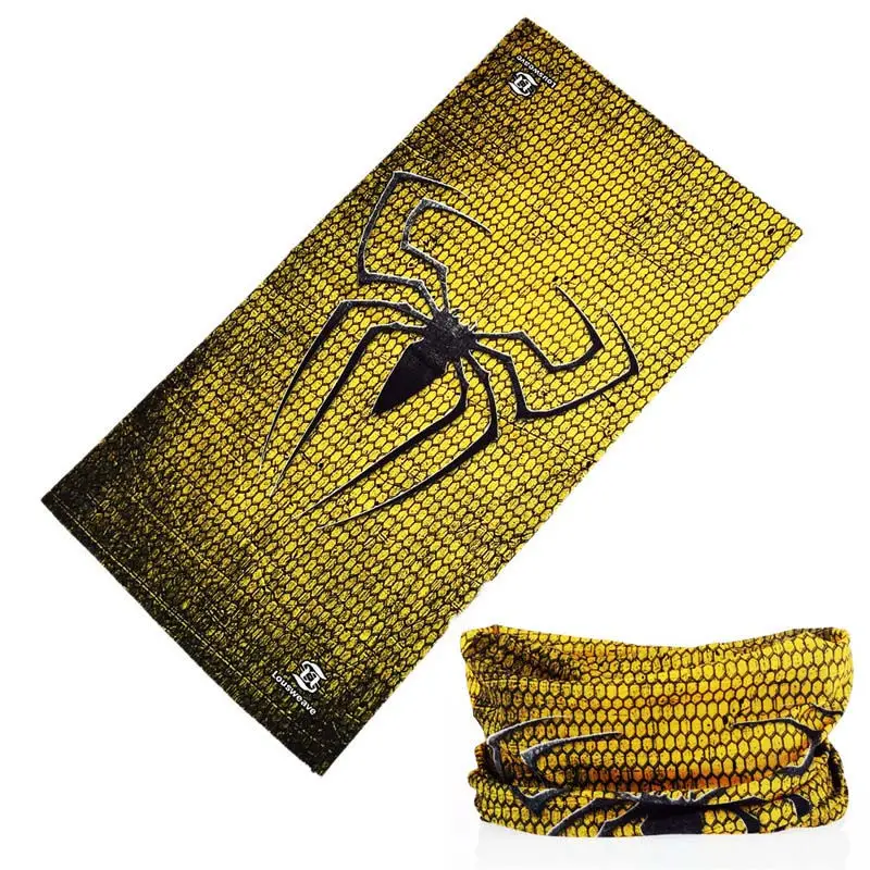 

Red Yellow Blue Spider Sport Mask Face Shield Buffe Magic Seamless Bandanas Bicycle Cycling Head Scarf Multifunctional Headband