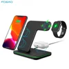 FDGAO 20W 3 in 1 Qi Fast Wireless Charger Pad Dock Station For iPhone 12