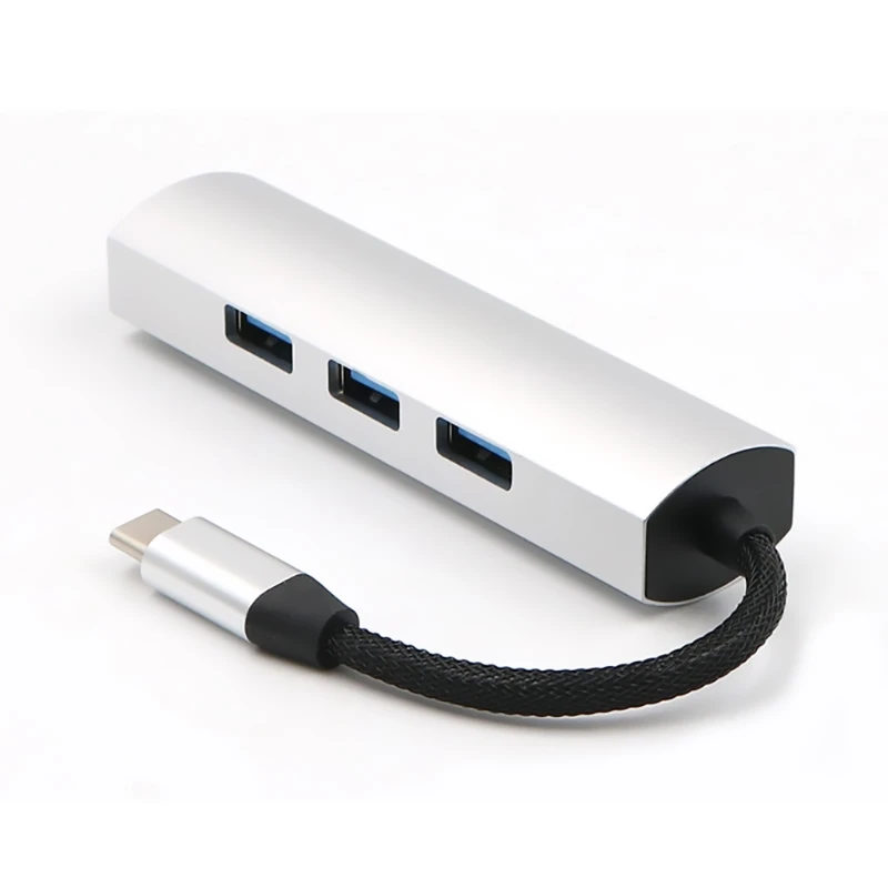 Сплав Тип C на 4 порта USB 3,0 концентратор адаптер для Macbook Pro Google ChromeBook PC