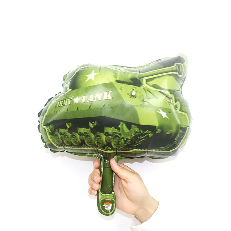 KAMMIZAD, 1 шт., серия воздушных шаров для автомобиля, с днем рождения, Детские вечерние мотоциклетные украшения, автомобиль, подарок для ребенка, танк, поезд, пожарная машина, globos - Цвет: mini tank