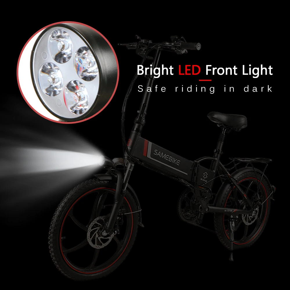 Flash Deal 20 Inch Folding Electric Bike Power Assist Electric Bicycle E-Bike Scooter 350W Motor Conjoined Rim 15