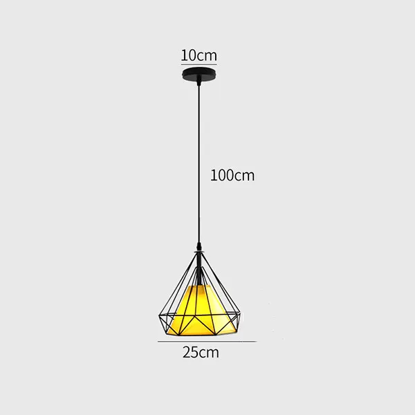 Modern Pendant Light Black Iron Hanging Cage Vintage Led Lamp E27 Industrial Loft Retro Dining Room Restaurant Bar Counter - Цвет корпуса: 9