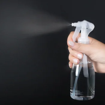 

5Pcs Spray Bottles Hairdressing Travel Bathroom Makeup Hand Pressing Plastic Transparent Refillable Mini Empty Travel Bottles