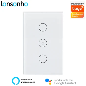 

Lonsonho Tuya Wireless Smart Wifi Led Dimmer Switch US Touch Light Dimmers Works With Alexa Google Home Smartlife