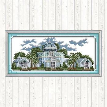 

Crystal Palace Embroidery Handmade Needlework Package Cross Stitch Kits 11CT 14CT Cross Stitch Set DMC Floss Kit Wall Home Decor