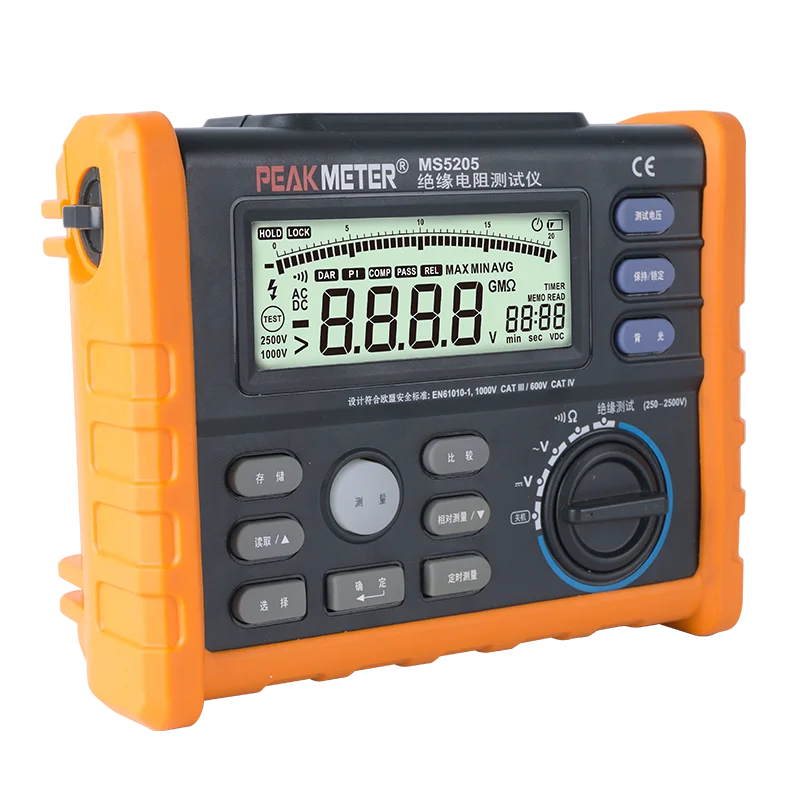 Tools Resistance Meters OFFCIAL PEAKMETER Analog and Digital 2500V