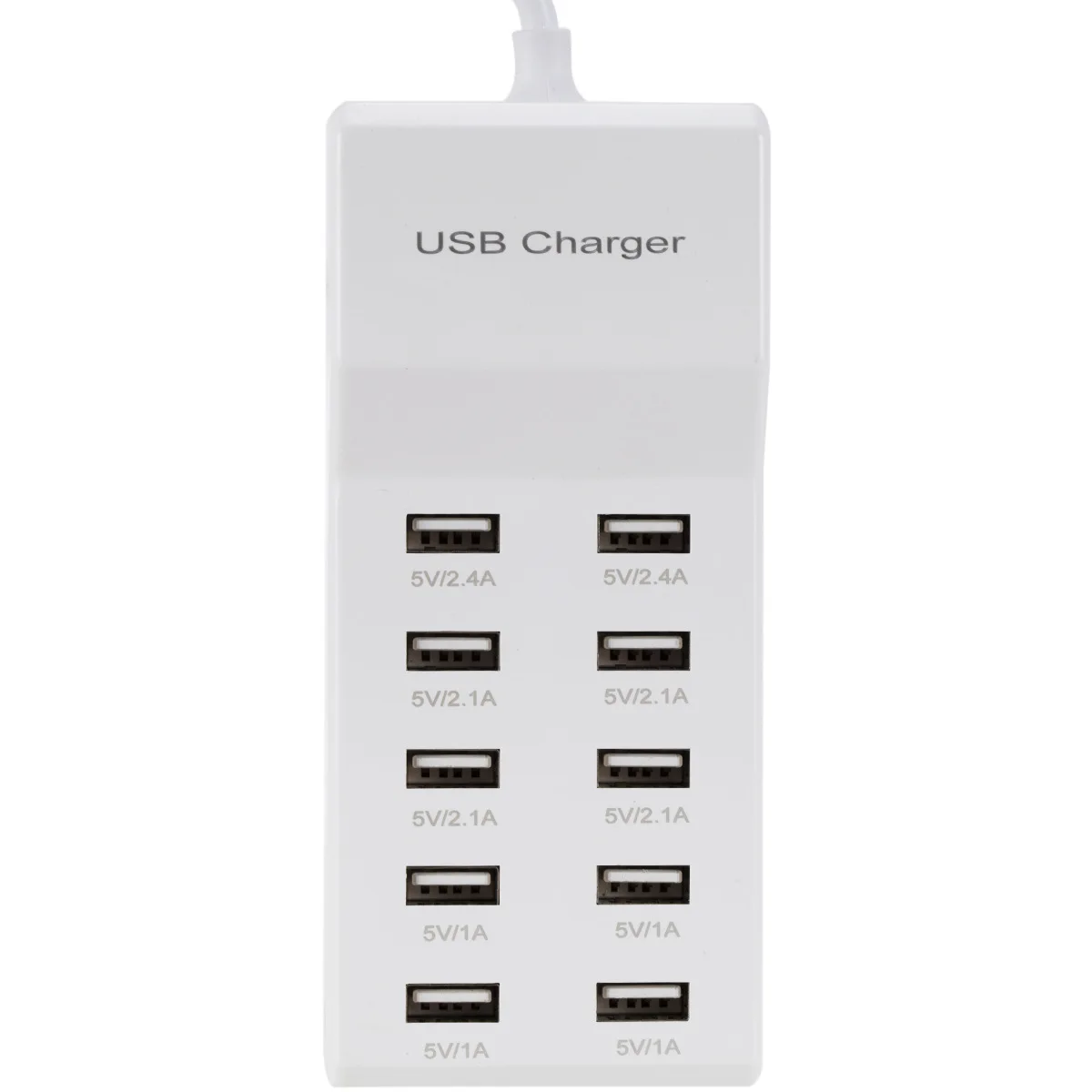 10 Porte Multiple USB Hurtigopladning 50W Multi Wall Power Adapter Til iPhone Samsung Xiaomi Mobiltelefon_voghion.com