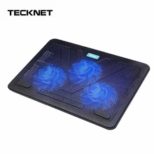 TeckNet 12-17 дюймов ультра-тонкий кулер для ноутбука 3 порта USB питание вентиляторы охлаждающая подставка Подставка для ноутбука
