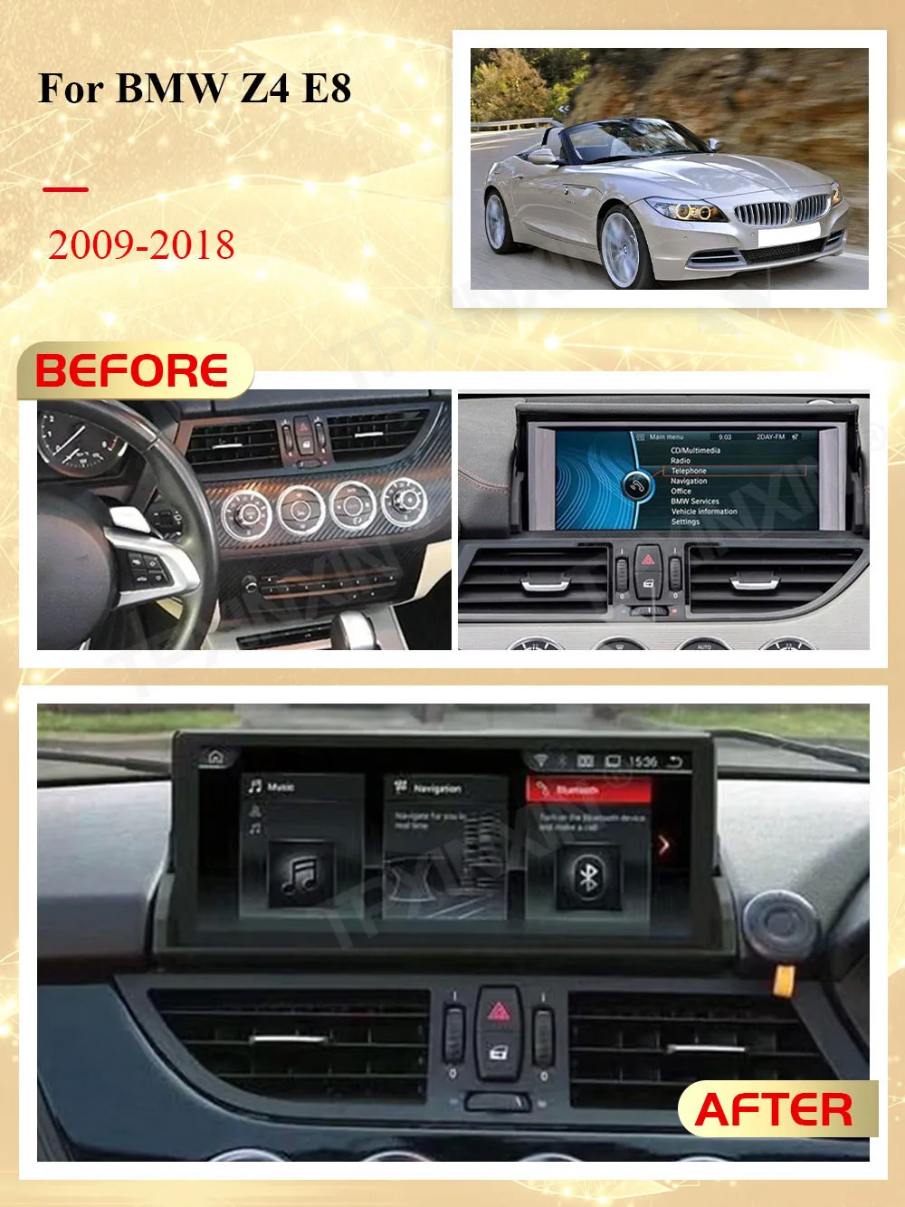 Android Radio Receiver Multimedia Stereo For Bmw Z4 E89 2009 2010