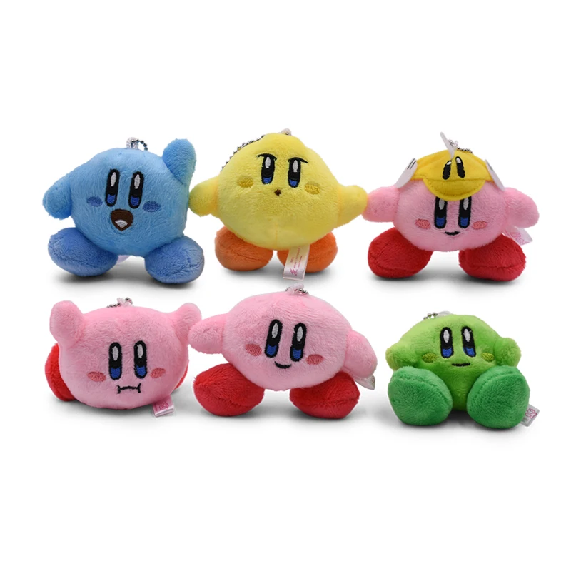 

6 Pcs Anime Kirby Cute Soft Cartoon Stuffed Plush Doll Soft Animal Dolls Hot Toys 6 CM Great Gift For Kids