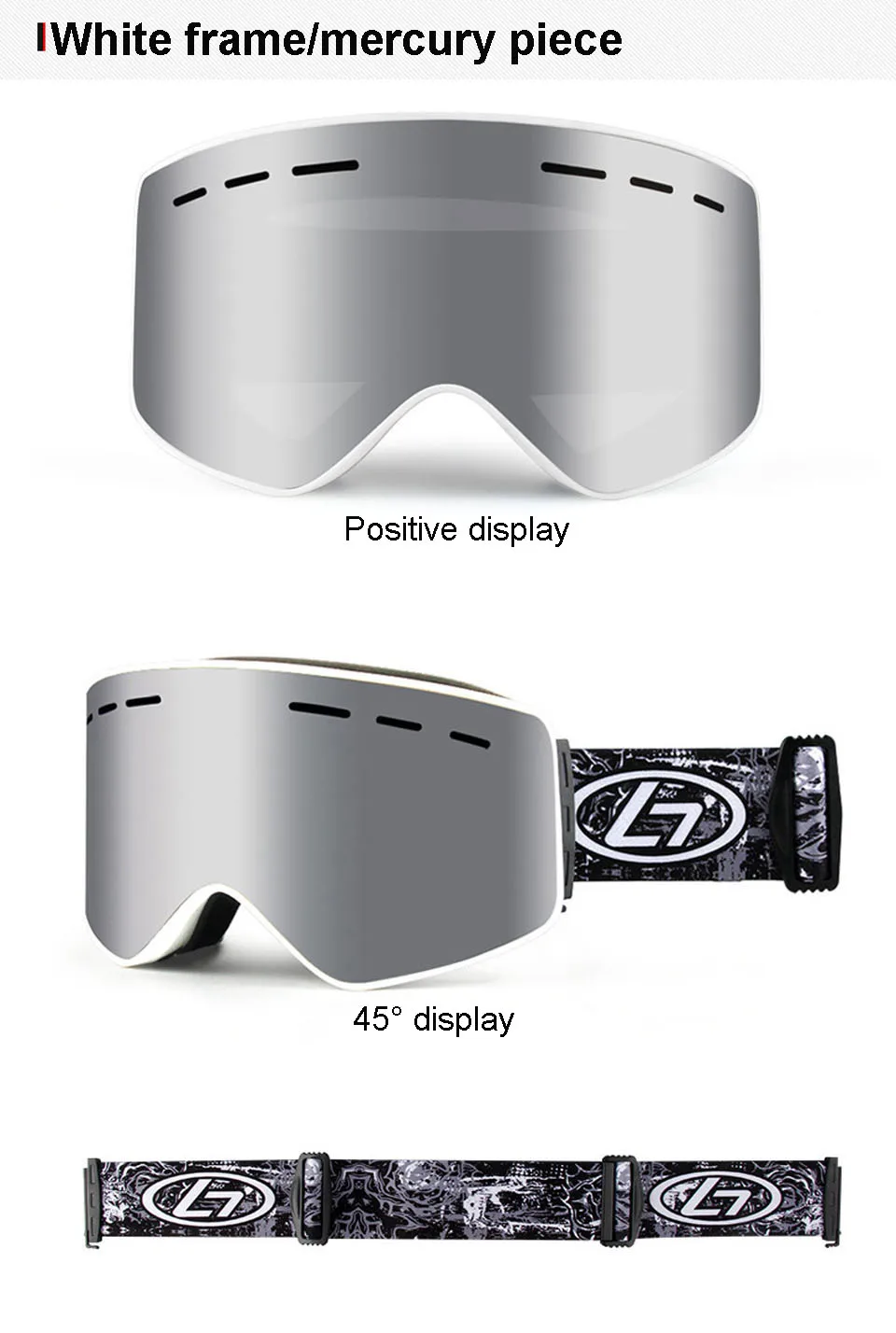 UV400 Anti-fog Double Layers Ski Goggles Big Lens Ski Mask Glasses Skiing Snow Snowboard Eyewear Mirror polarize Goggles for men
