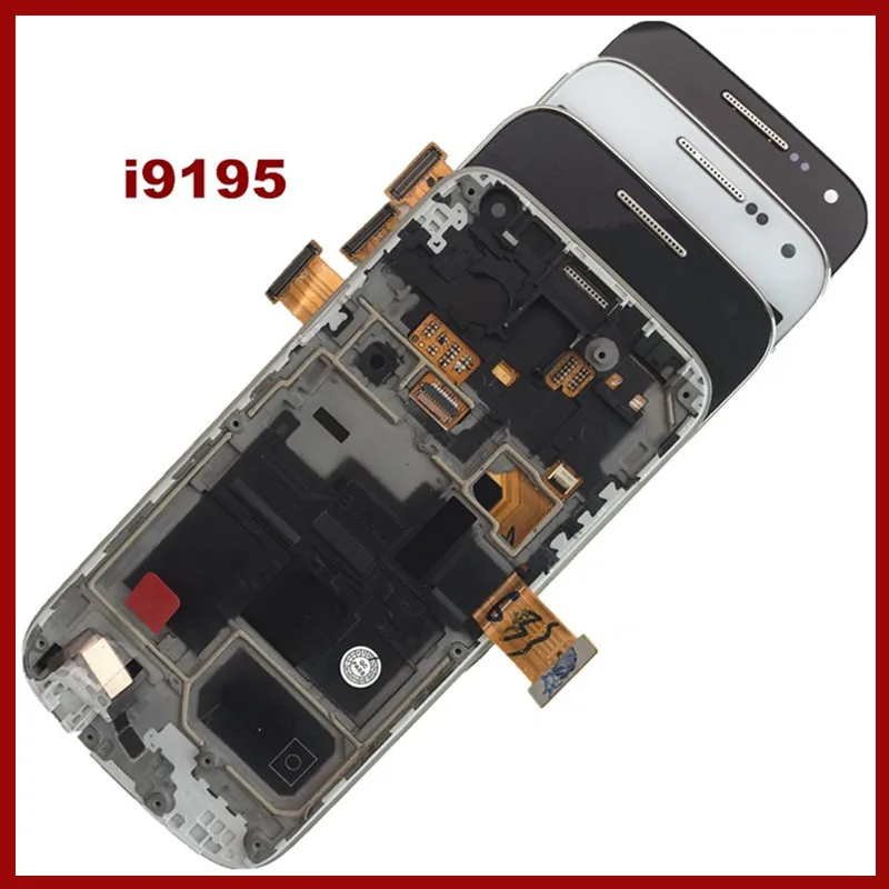 Замена ЖК для samsung Galaxy S4 Mini i9195 i9190 i9192 ЖК-дисплей для телефона сенсорный экран дигитайзер Рамка рамка Полная сборка