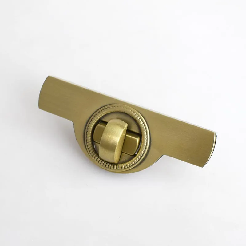 brushantiquebrass 2 шт., женская сумка с металлическим замком, сумочка, декоративные врезные замки, поворотные замки, застежка-защелка, аксессуары для самостоятельной сборки, BF129 - Цвет: brushantiquebrass