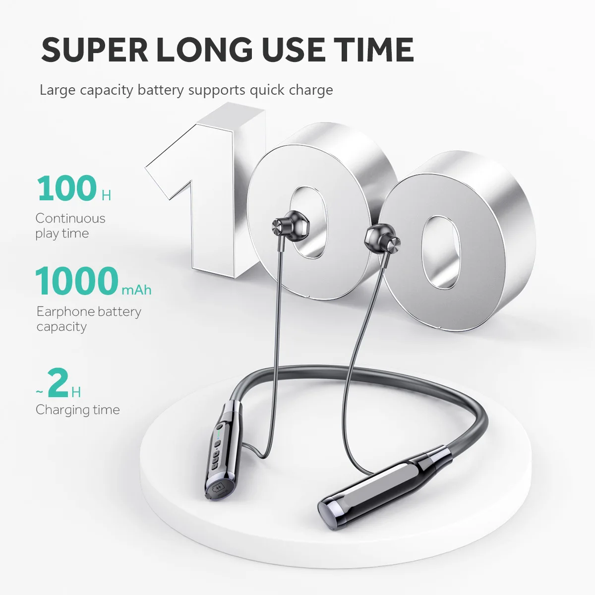 Fones de Ouvido sem Fio Fone de Ouvido Bluetooth com Cartão Horas de Reprodução de Música à Prova Magnético D'água A12l tf 100 - Image 5
