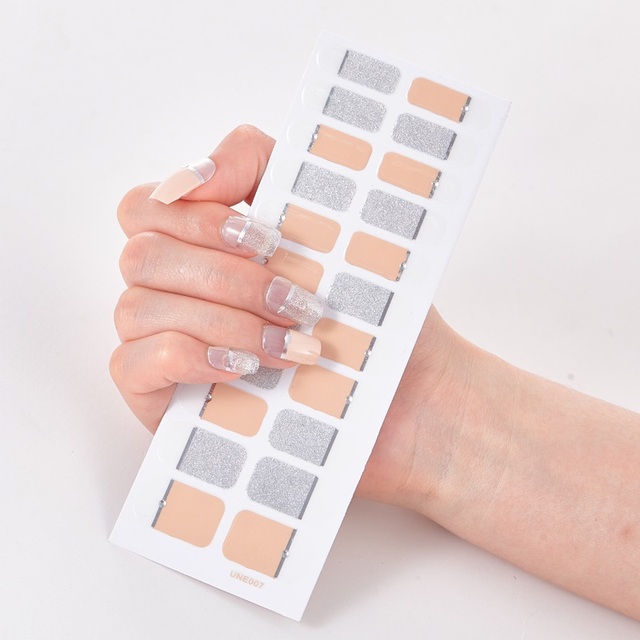 Tips/Sheet Pure Solid Color Minimalist Design Fashion Nail Stickers Self Adhesive Nail Sticker Nail Decoration Nail Strips