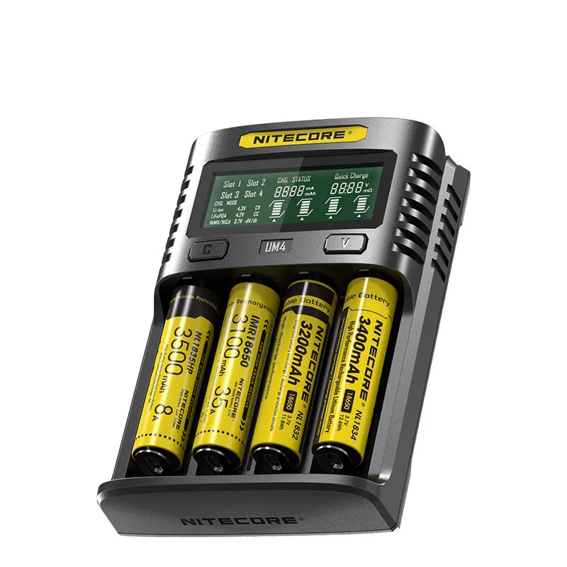 

Nitecore New I4 Digicharger LCD Intelligent Circuitry Global Insurance li-ion 186504 Battery Charger PK D4 D2 14500 16340 26650