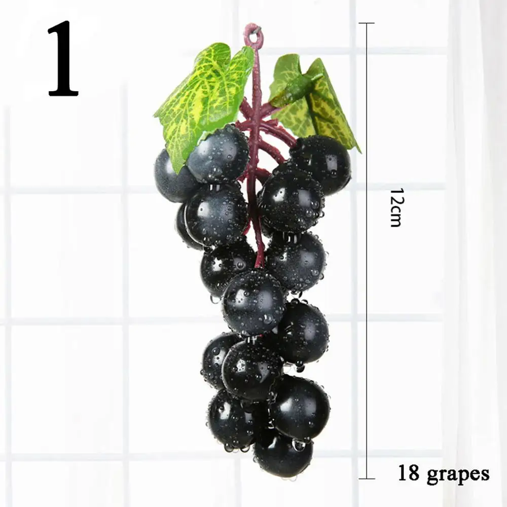 Artificial Fruit Fake Green Grapes Plastic Fake Decorative Fruit Lifelike Home Wedding Party Garden Decor Mini Simulation