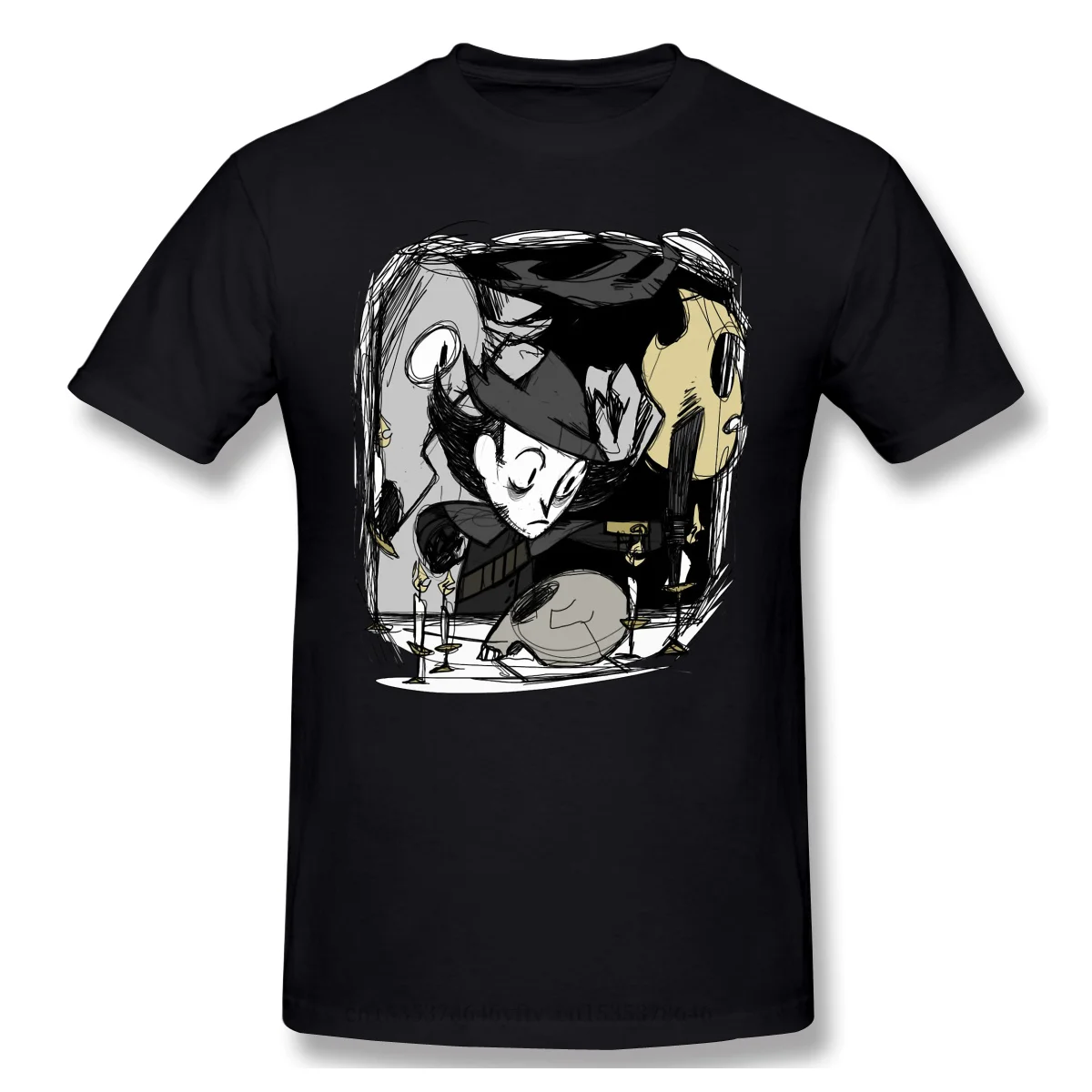 

Don't Starve Wilson Maxwell Survival Game Funny Tops Don't Turn Around Pure Cotton Harajuku T-shirt