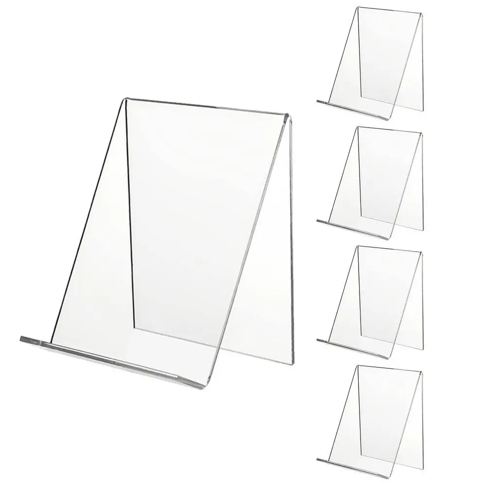Espositore Per Libri Da 5 Pezzi Supporto Per Libri Da Tavolo Scaffale Per Libri In Acrilico Trasparente Espositore Per Libri Di Testo Verticale (Trasp