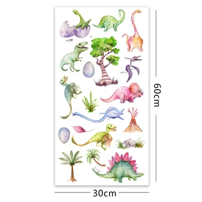 3D Sticker Tofok новая 3D мультяшная Наклейка на стену «динозавр» Детская комната настенная бумага животные искусство виниловый плакат съемные настенные наклейки домашний декор - Цвет: 3D Sticker