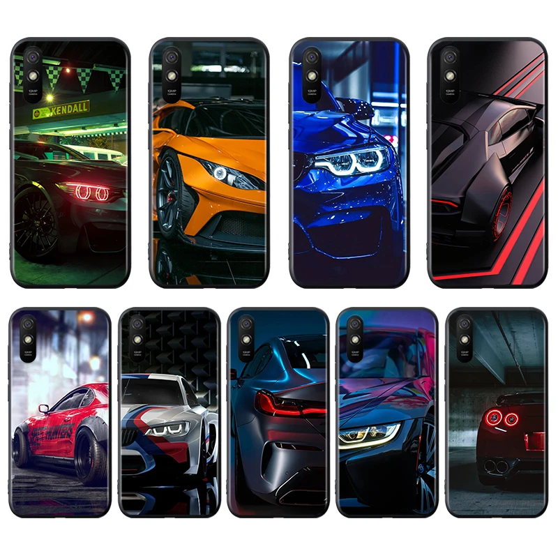 Мягкий чехол для Xiaomi Redmi 9C 9T 9I 9AT 9A 9 8A 8 7A 7 6A 6 5 A 4X Prime Pro Plus черный с изображением