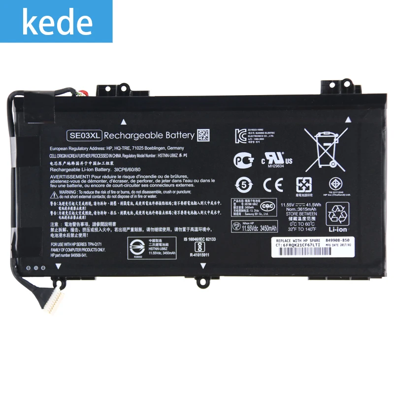 Kede SE03XL Батарея для hp павильон 14-AL028TX AL029TX 14-AL127TX AL107NE AL102TX HSTNN-LB7G HSTNN-UB6Z TPN-Q171 849568-541