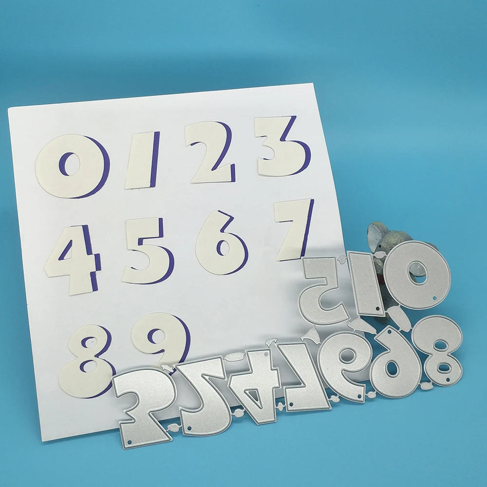 

Large Arabic numerals 0-9 metal cutting mold scrapbook photo album decoration DIY handmade art
